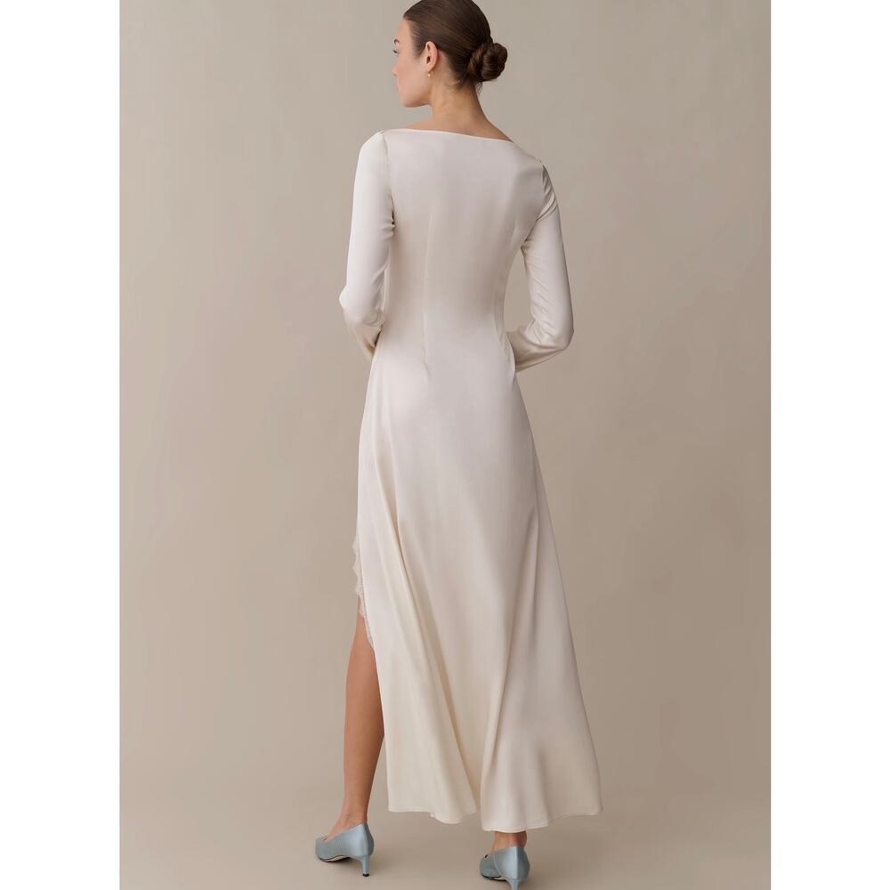 New O.P.T Magdalene Dress satin ivory size M $297 - Picture 3 of 7